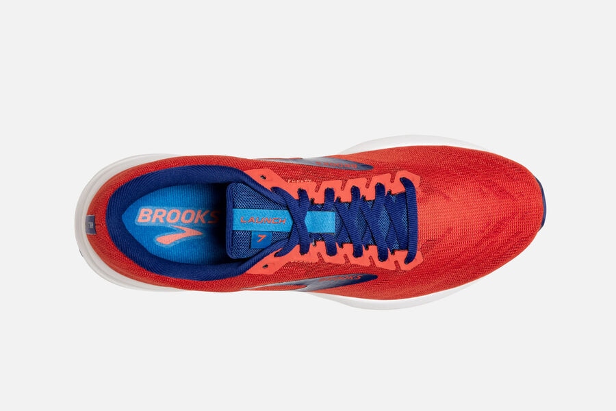 Brooks Launch 7 Road Running Shoes - Mens - Orange/Blue - HW4830169